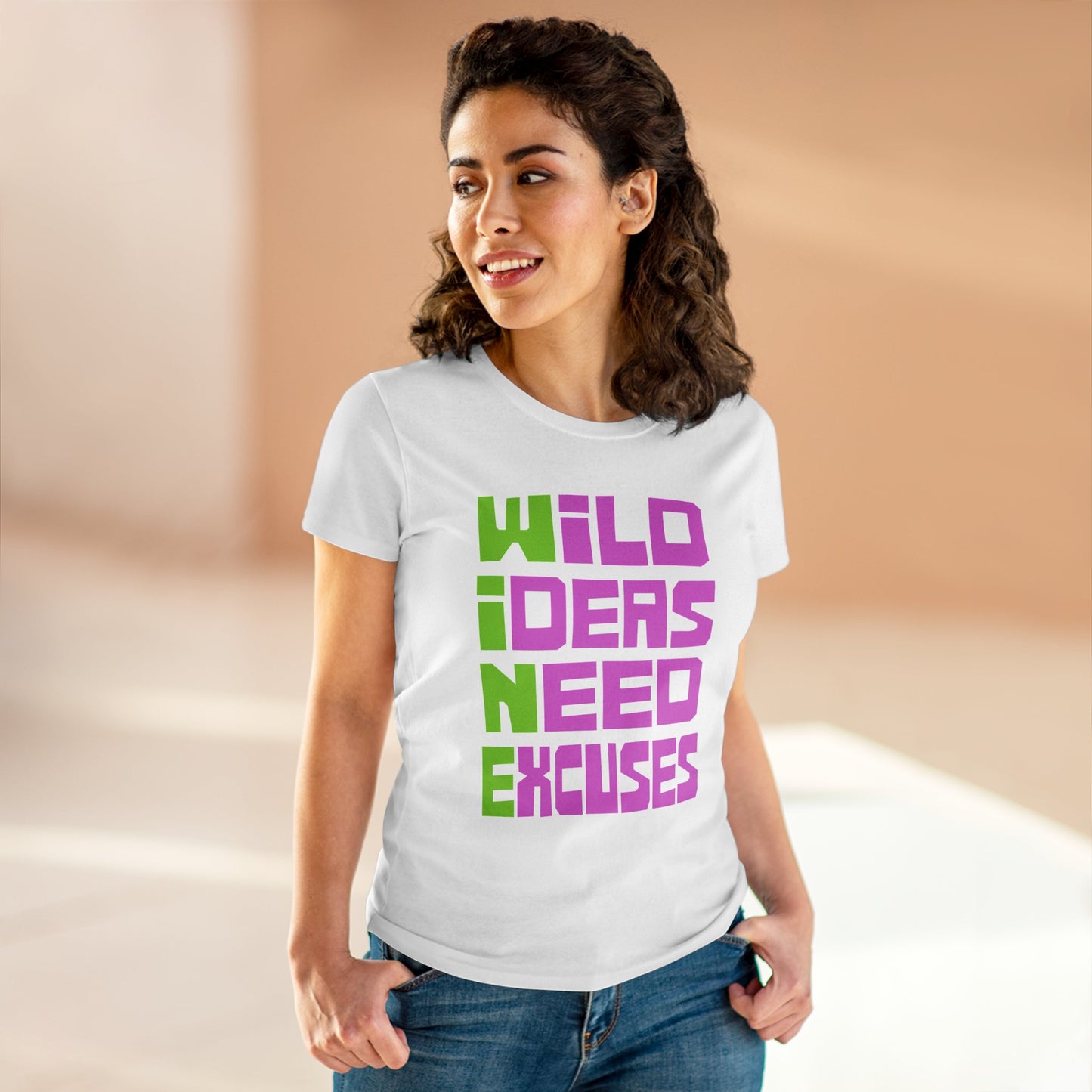 Wild Ideas Need Excuses Women's Midweight Cotton Tee